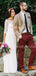 Simple Round Neck Cap Sleeve Lace 3/4Sleeves Wedding Dresses.DB10471