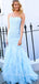 Charming Straight Tulle Mermaid Long Prom Dresses Evening Dresses.DB10371