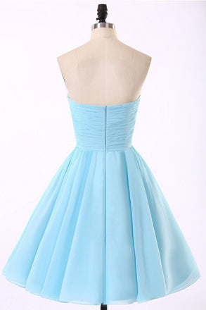 Cheap Chiffon Light Blue Cute homecoming dresses, CM0018