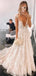 Sexy V-neck Lace Tulle A-line Simple Wedding Dresses,DB10260