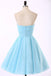 Cheap Chiffon Light Blue Cute homecoming dresses, CM0018