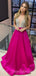 Sexy V-Neck A-line Satin Long Prom Dresses Evening Dresses.DB10361