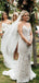 Mermaid V-neck Spaghetti Strap Lace Sleeveless Wedding Dresses.DB10083