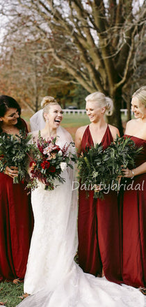 Charming Elastic Satin Fashion Long Bridesmaid Dresses.DB10626