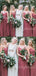Charming V-neck Long Chiffon Floor Length Bridesmaid Dresses.DB10382