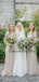 Elegant Simple Scoop Neck Mermaid Short Sleeve Sequin Wedding Party Dresses Long Bridesmaid Dresses.DB10700