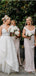 Gogerous Off-shoulder Floor Length Side Slit Bridesmaid Dresses.DB10160