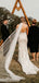 New Arrival V-neck Tulle Lace Mermaid Open Back Long Wedding Dresses.DB10480