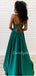 Sexy V-neck A-line Long Prom Dresses Evening Dresses.DB10419