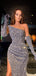 Sexy Mermaid Sequin Side Slit Prom Dresses Evening Dresses.DB10797