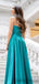 Sexy V-neck  A-line Side Slit Floor Length Long Prom Dresses Evening Dresses.DB10293