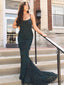 V-neck Lace With Beads Mermaid Long Prom Dresses Evening Dresses.DB10235
