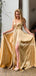 Sexy V-neck Lace Up Back Side Slit Long Prom Dresses Evening Dresses.DB10592