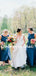 Charming Round Neck A-line Long Evening Dresses Bridesmaid Dresses.DB10726