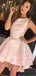 A-line Round Neck Sleeveless Simple Cheap Homecoming Dresses.BD10129