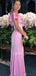 Charming One Shoulder Side Slit Long Prom Dresses Evening Dresses.DB10420