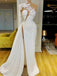 Gorgeous One Shoulder Long Sleeve with Appliques Side Split Prom Dress. DB10861