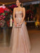 Sparkly A-line One Shoulder Tulle Prom Dress, DB10918