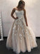 Backless Champagne Lace Formal Prom Dress, DB10888