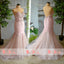 Pink Lace With Beaded Sweetheart Strapless Mermaid Gorgeous Prom Dresses. DB1063