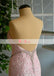 Pink Lace With Beaded Sweetheart Strapless Mermaid Gorgeous Prom Dresses. DB1063