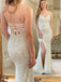 Sparkly V-neck Spaghetti Straps Prom Dress with Side Slit, DB11008