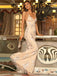 Elegant Mermaid Spaghetti Straps Deep V-neck Prom Dress, DB11010