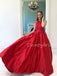 Charming A-line Satin Lace Long Prom Dresses Evening Dresses.DB10571