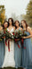 Elegant V-neck A-line Floor Length Bridesmaid Dresses.DB10178