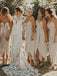 Charming Swetheart Side Slit Simple Long Bridesmaid Dresses.DB10755
