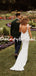 Pretty Round Neck Simple Mermaid Sleeveless Long Wedding Dresses, DB10741