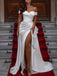 Off Shoulder White Ruffles Mermaid Wedding Dress, WD0435