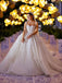 Elegant Long White A-line Appliques Lace Straps Wedding Dress, WD0438