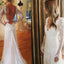 Elegant A-line Long Sleeve Deep V-Neck Backless Sexy Full Lace Wedding Party Wedding Dresses.  DB0005