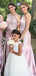 One Shoulder Asymmetric Mermaid Elegant Pink Handmade Flowers Sweep Trailing Bridesmaid Dresses , WG143
