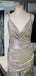 V-neck Sequin Mermaid Side Slit Prom Dresses With Sweep Train.DB10131