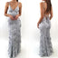 Sexy Backless Sequin Lace Mermaid Long Evening Prom Dresses, Cheap Prom Dresses.DB10397