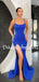 Sexy V-neck Spaghetti Strap Mermaid Prom Dresses Evening Dresses.DB10799