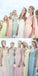 Junior Young Girls Simple Cheap Chiffon Convertible Mismatched Styles Bridesmaid Dresses for Wedding Party, WG148