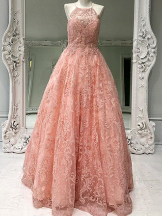 Charming Tulle Lace A-line Long Prom Dresses Evening Dresses.DB10603