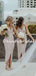 Sexy V-neck Mermaid Side Slit Simple Evening Dresses Bridesmaid Dresses.DB10729