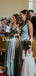 Sexy Spaghetti Strap V-neck Floor Length Chiffon Bridesmaid Dresses.DB10771