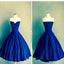 Royal blue Ball Gown sweetheart simple tight homecoming dress,BD00155
