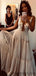 Charming Deep V-Neck Tulle See-through Long Wedding Dresses.DB10048