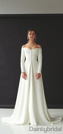 Sweetheart Long Sleeves A-line Zipper Up Prom Dresses.DB10166