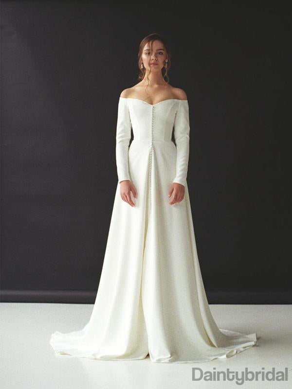 Sweetheart Long Sleeves A-line Zipper Up Prom Dresses.DB10166