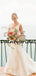Charming V-neck Sleeveless Simple Mermaid Long Wedding Dresses,DB10746