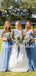 Simple Off-shoulder A-line Tulle Long Bridesmaid Dresses.DB10774