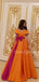 Charming Off-shoulder A-line Long Prom Dresses Evening Dresses.DB10579