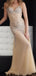 Sparkle V-neck Sleeveless Open Back Mermaid Prom Dresses,PD0037